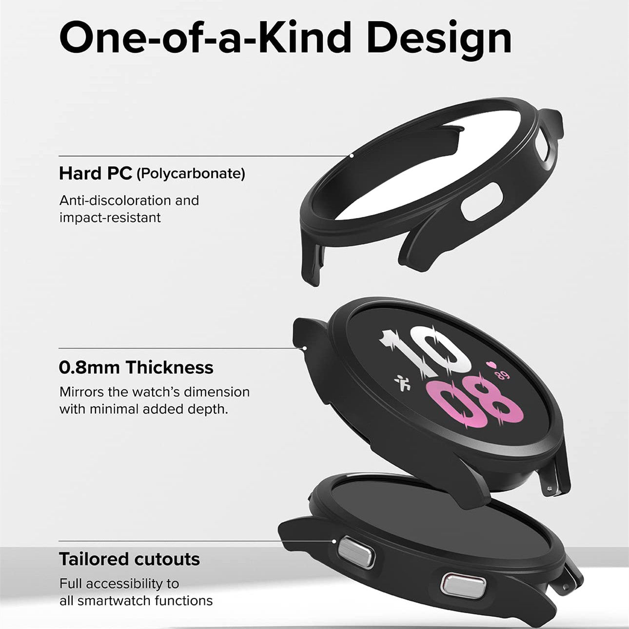 For Samsung Galaxy Watch6 44mm Hard PC Frame Ultra-Thin Rubberized Watch Case Cover For Samsung Galaxy Watch6 44mm Hard PC Frame Ultra-Thin Rubberized Watch Case Cover